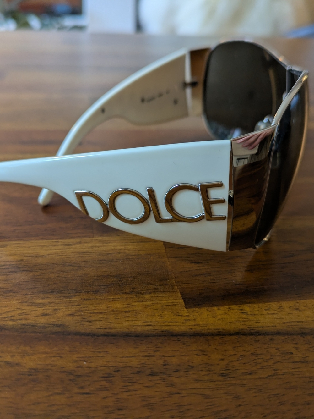 Vintage Dolce & Gabbana White Sunglasses